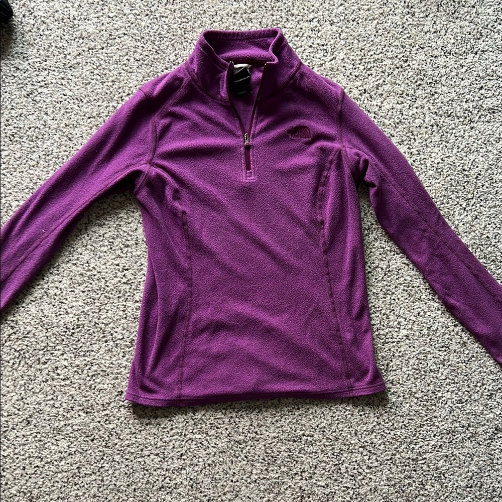 Purple Quarter-Zip Fleece Pullover